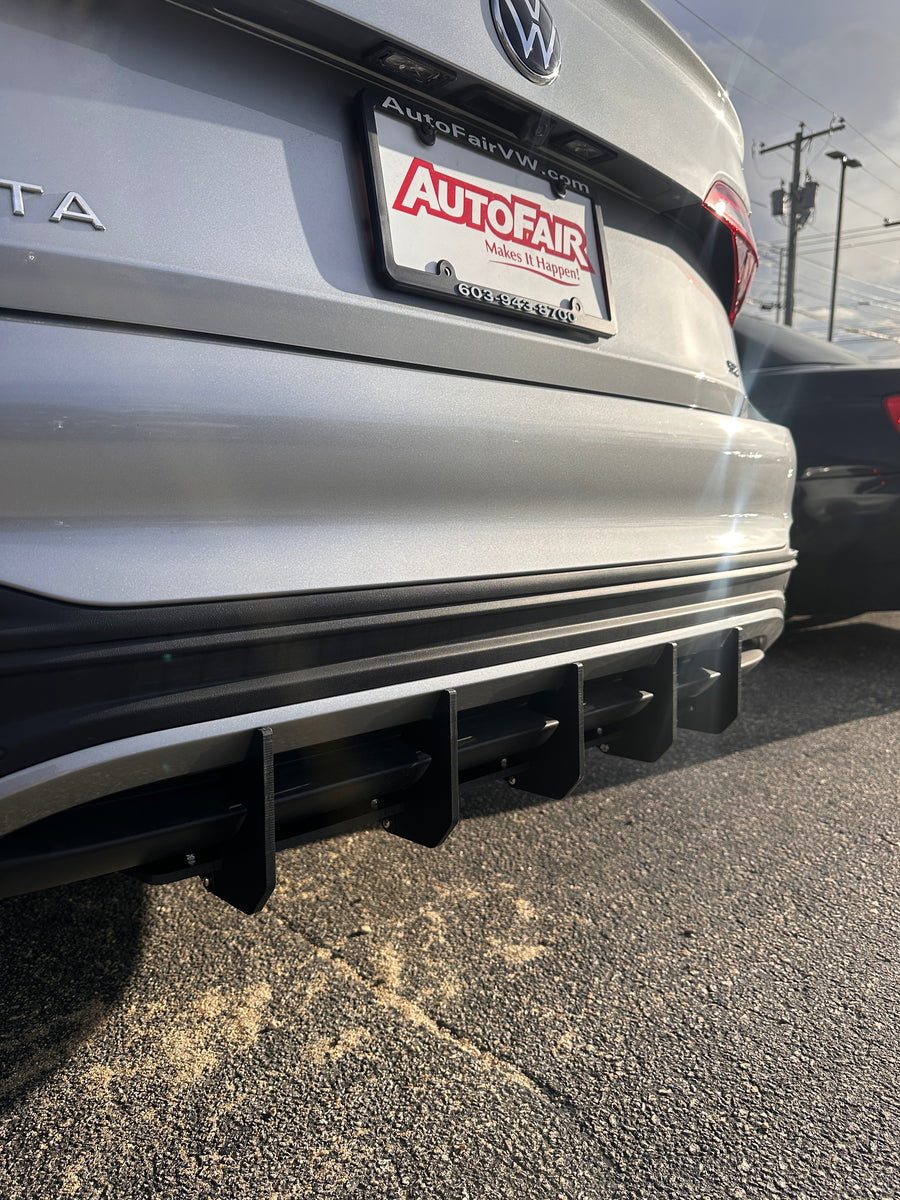 MK7.5 Jetta (Base Model) Rear Diffuser with Side Spats (2022-2026 Mode ...