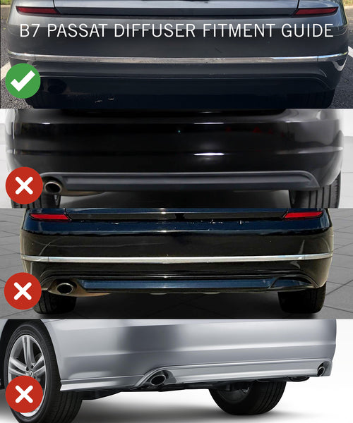B7 Passat Rear Diffuser (Facelift OEM/GT Style) (2016-2019 Models)