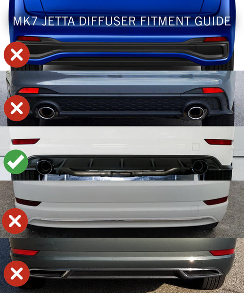 MK7 Jetta Rear Diffuser (GLI) (2019-2021 Models)