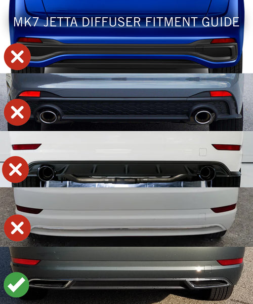 MK7 Jetta Rear Diffuser (R-Line) (2019-2022 Models)