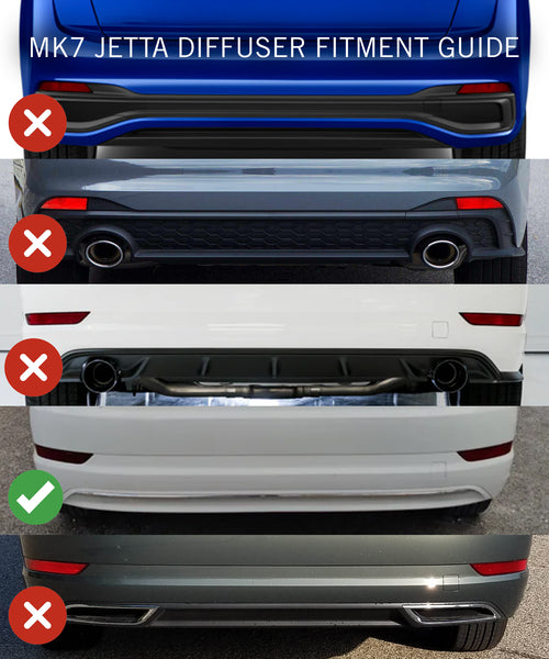 MK7 Jetta Rear Diffuser (Base Model) (2019-2021 Models)