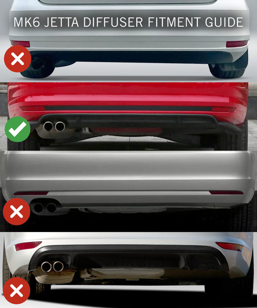 MK6.5 Jetta GLI Rear Diffuser (2017-2019 Models)
